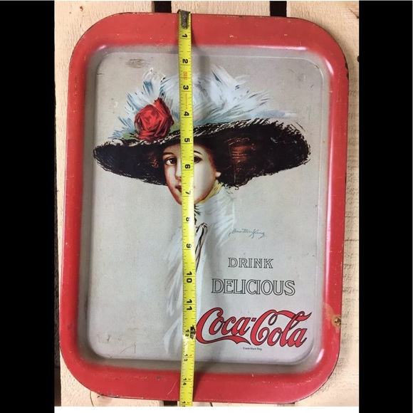 Coca-Cola Serving Tray Hamilton King,1909 Girl - Picture 4 of 8
